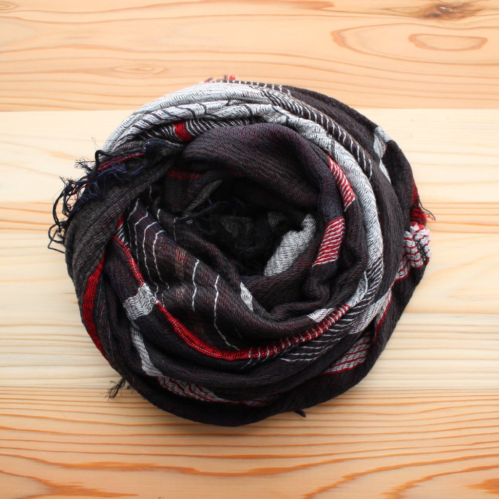 roots shawl MIDDLE wool70% cotton30%