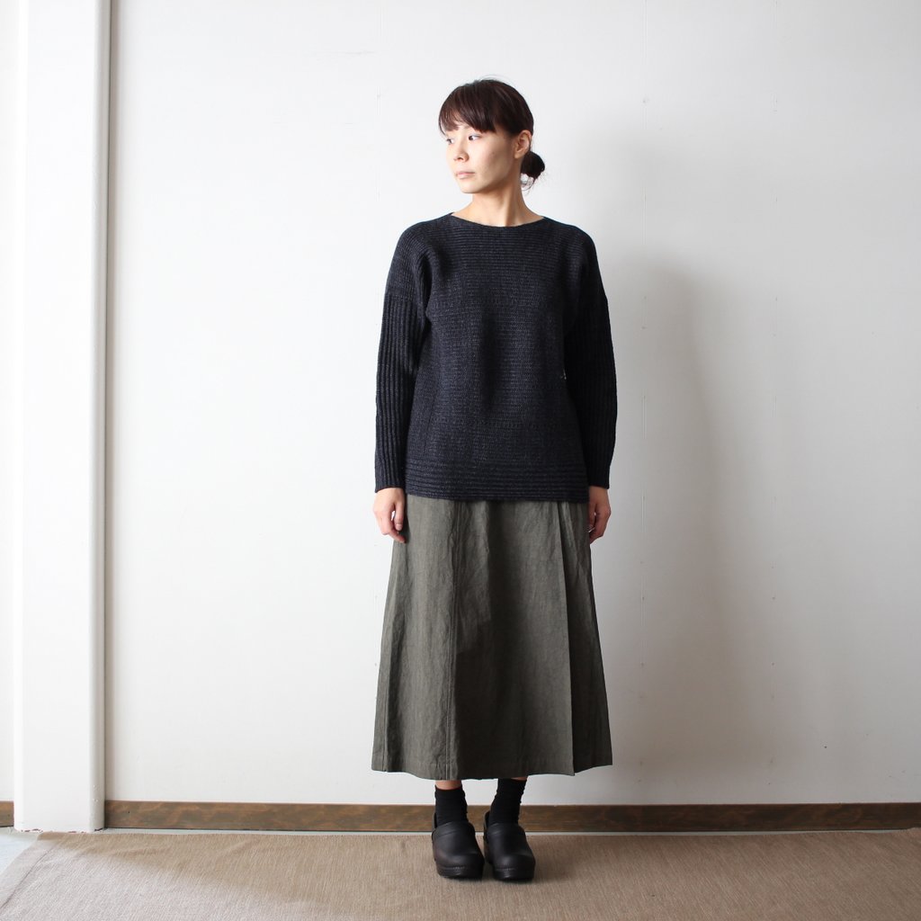 PO knit M wool95% cotton5% #black