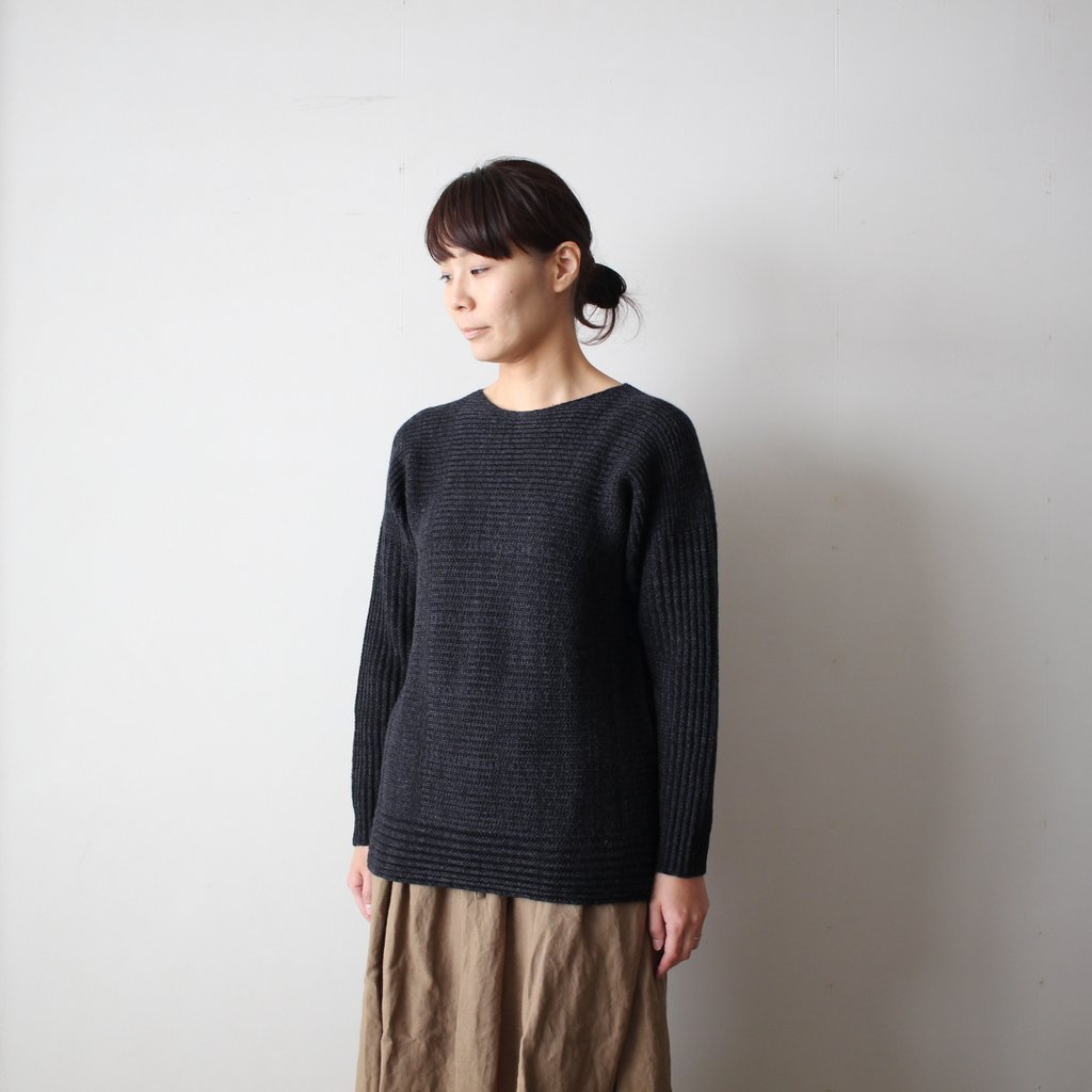 tamaki niime | 玉木新雌 PO knit M wool95% cotton5% #black