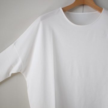 スムースドロップショルダーTシャツ #white