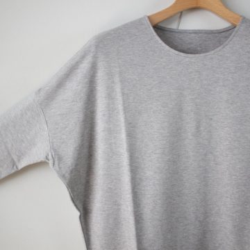 スムースドロップショルダーTシャツ #top gray
