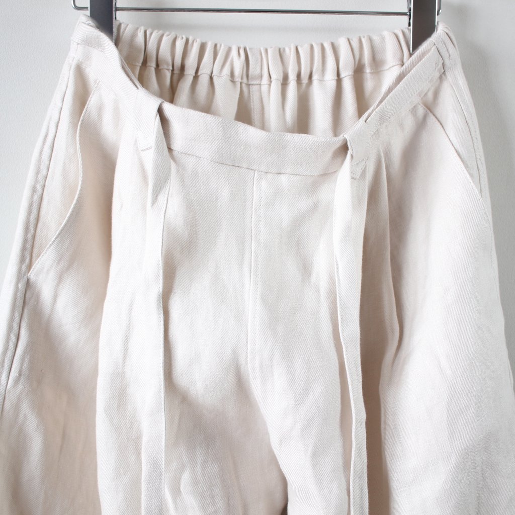 TUCKED WIDE PANTS #ivory