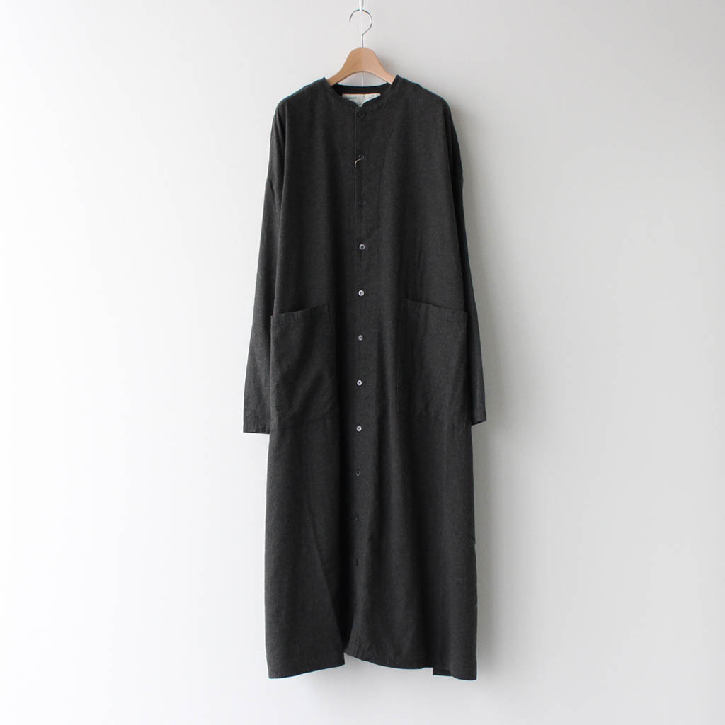 ATELIER ROBE COTTON FLANNEL #CHARCOAL [A42004] – DOKODO